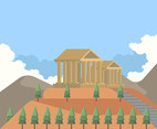 Parthenon of Athens Vector