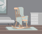 Blanket on Rocking Chair Vector
