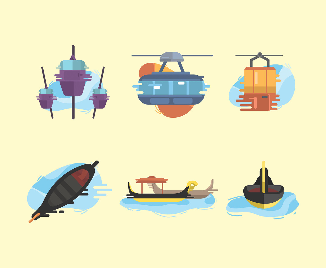 Gondola Vector Cream Background