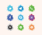 Splashy Social Icons Vector