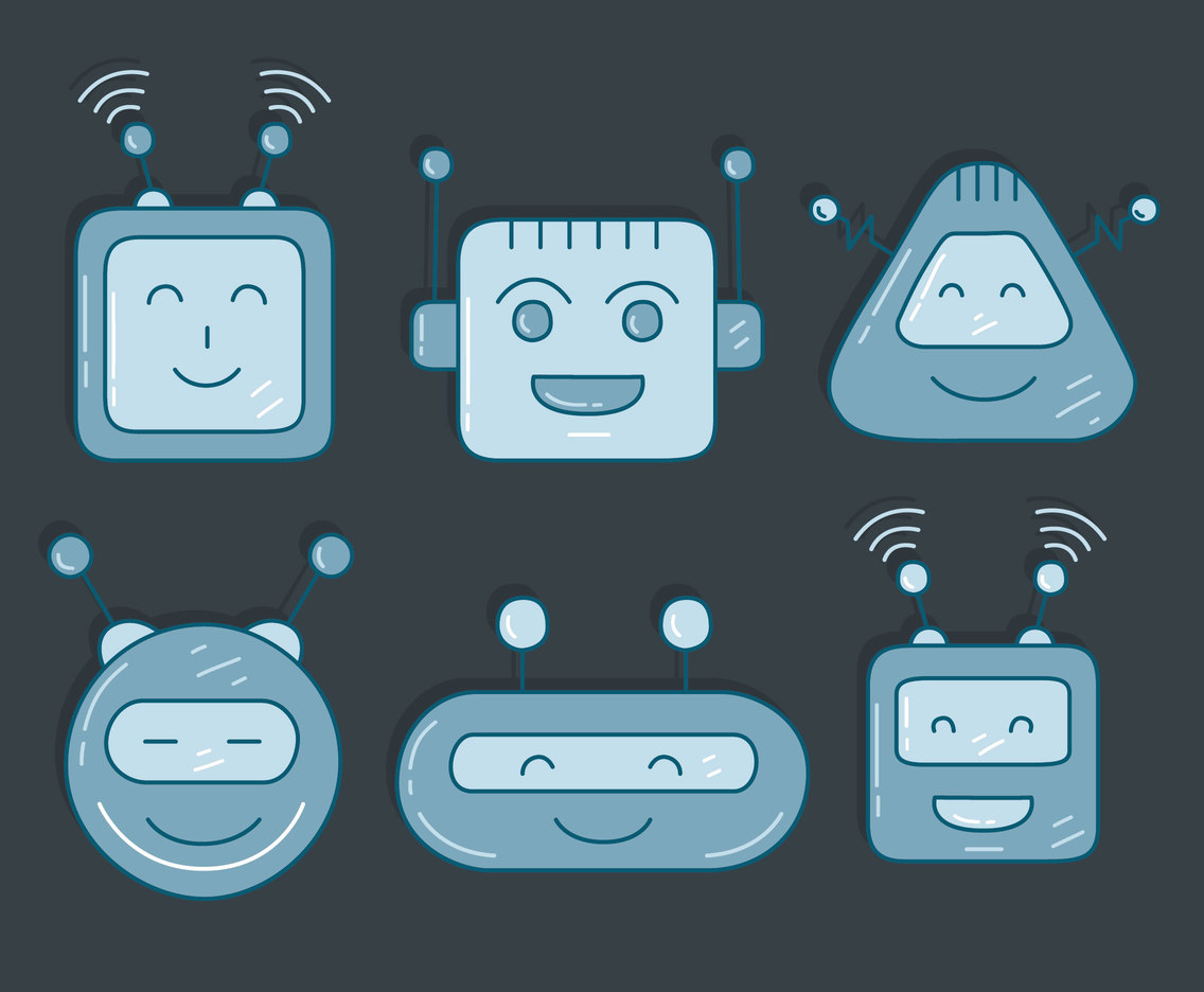 Hand Drawn Chatbot Collection Vector