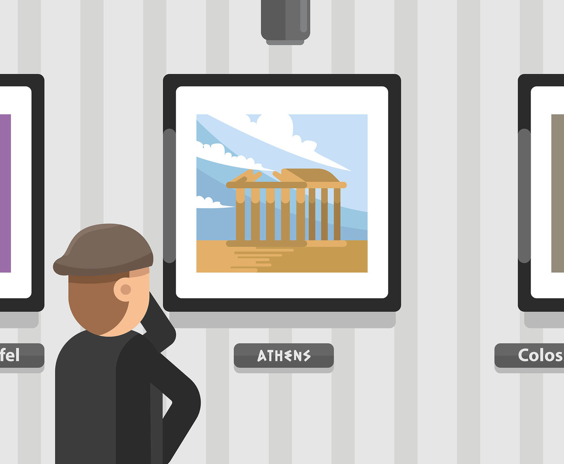 Athens Painting Vector