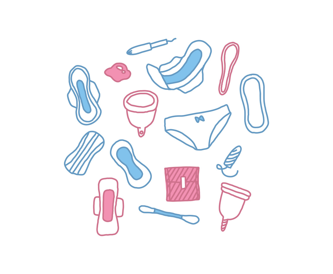 Feminine Sanitary Doodles