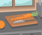 Chop Carrot Vector