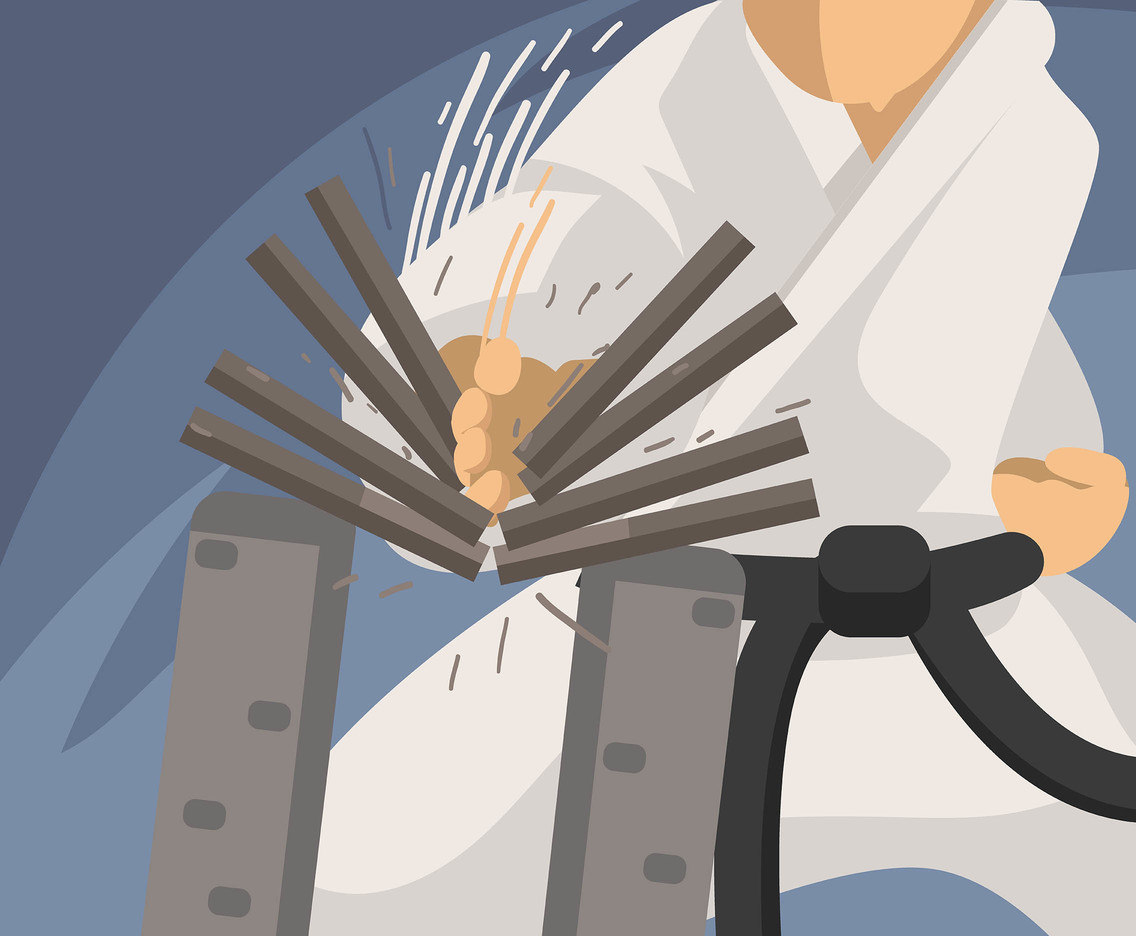 Karate Chop Vector Vector Art & Graphics 