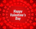 Free Vector Happy Valentine's Day Red Background
