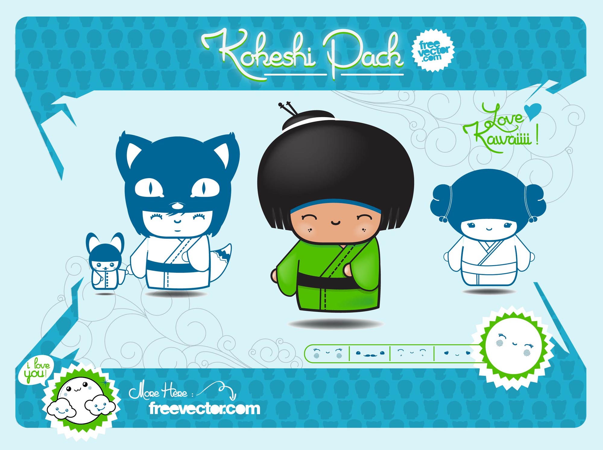 Kokeshi Illustrations