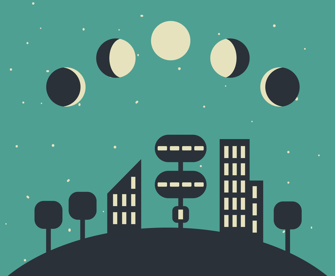 Utopian City With Five Moons Vector Art Graphics Freevector Utopian City With Five Moons Vector Art Graphics Freevector