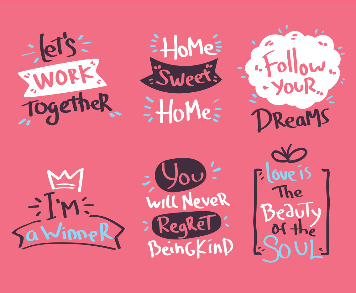 Handwriting On Pink Vector
