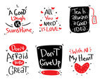 Black And Red Handwriting Collection Vector