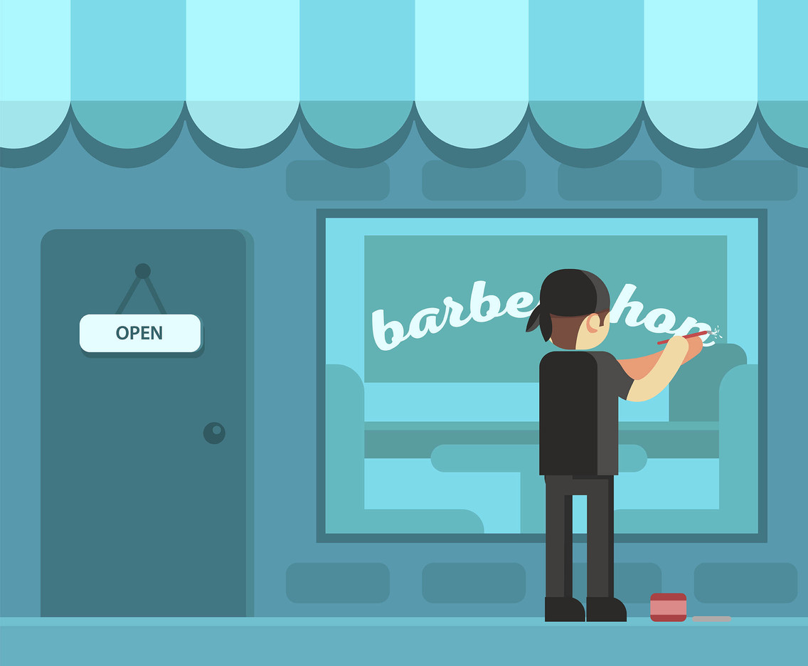 Barbershop Handwriting Vector
