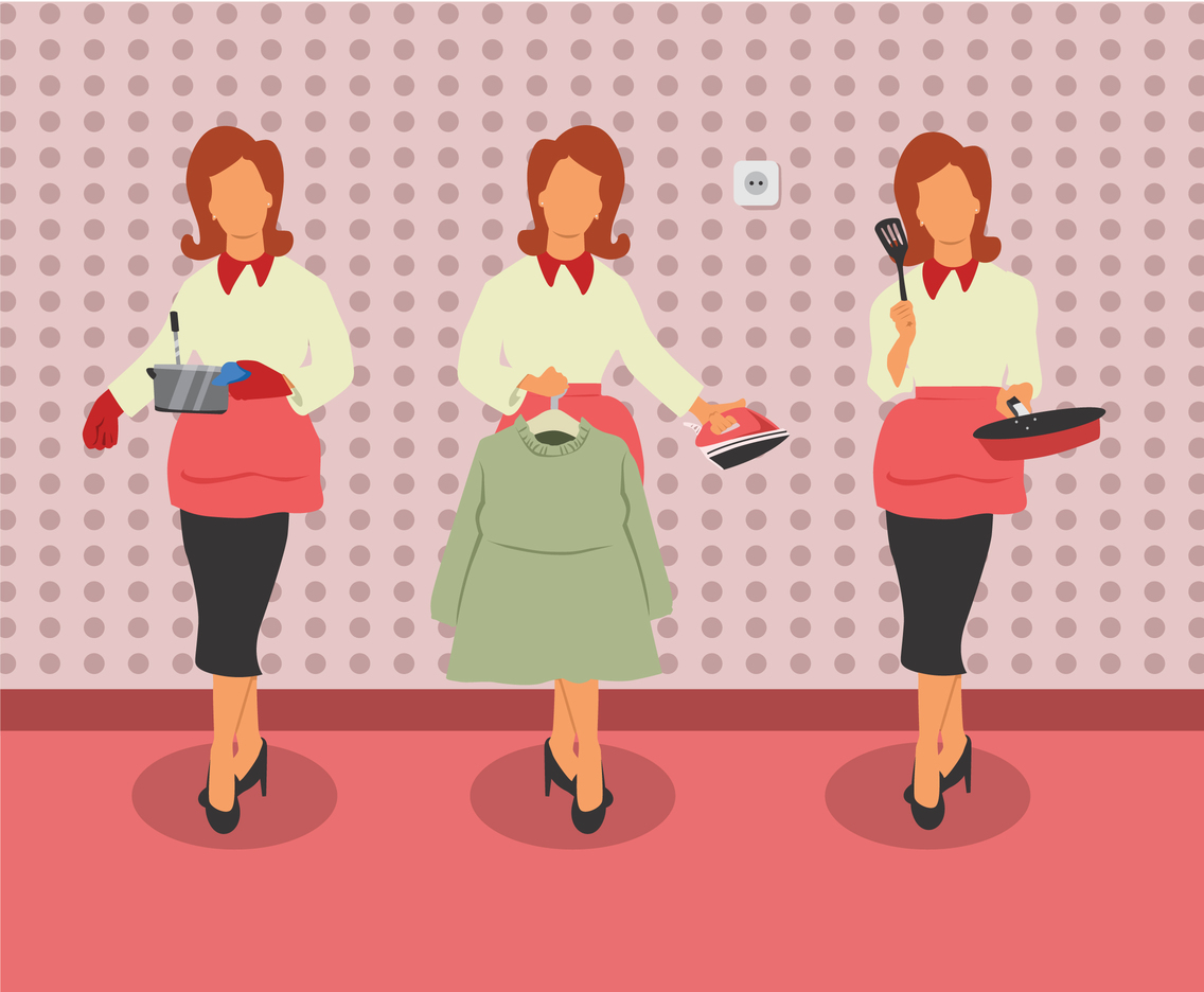 Housewife Activities Vector