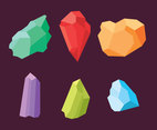 Colored Crystal Mineral Vector