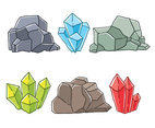 Hand Drawn Mineral Stone Vector