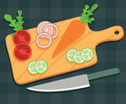 Vegetable Cutting Board Vector