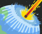Asteroid Impact Event Vector