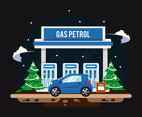 Petrol Station Illustration