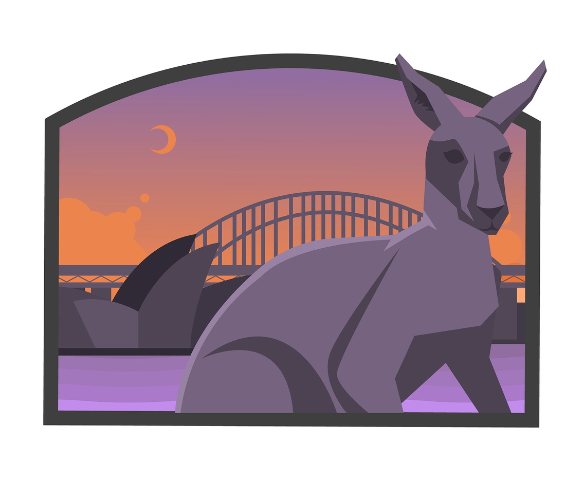 Sydney Kangaroo Vector