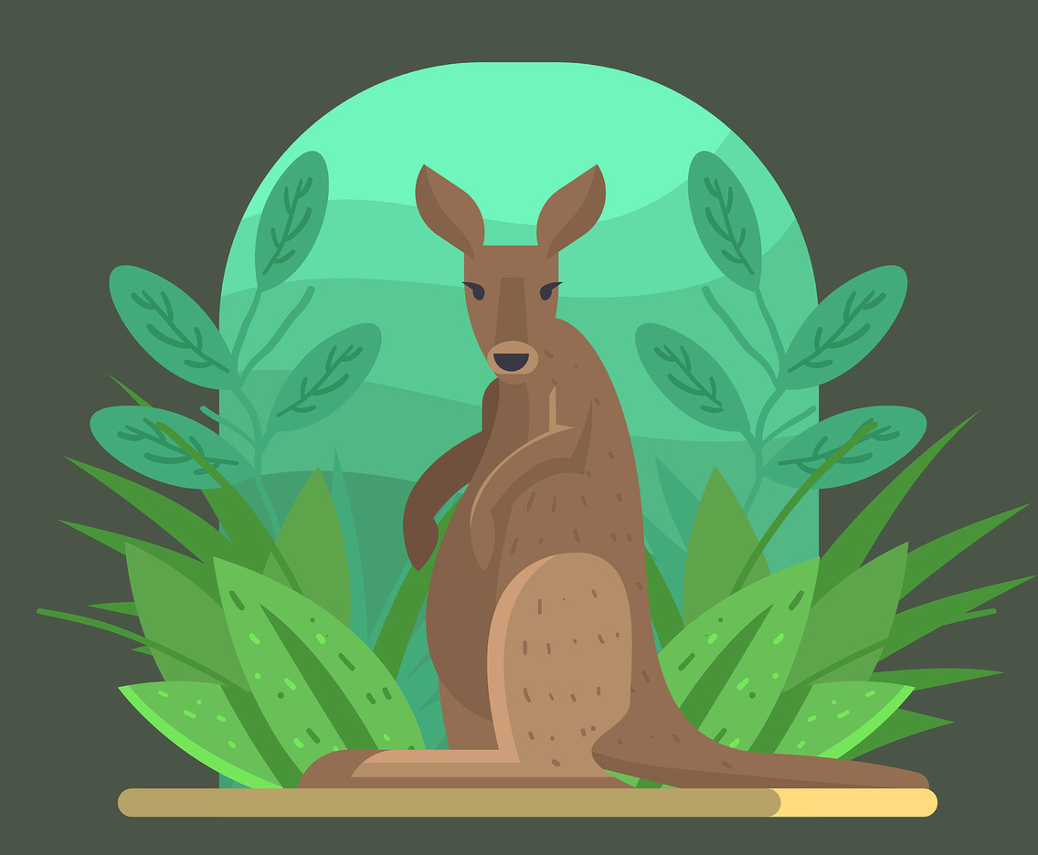 Antilopine Kangaroo Vector