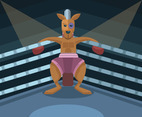 Boxing Kangaroo Vector