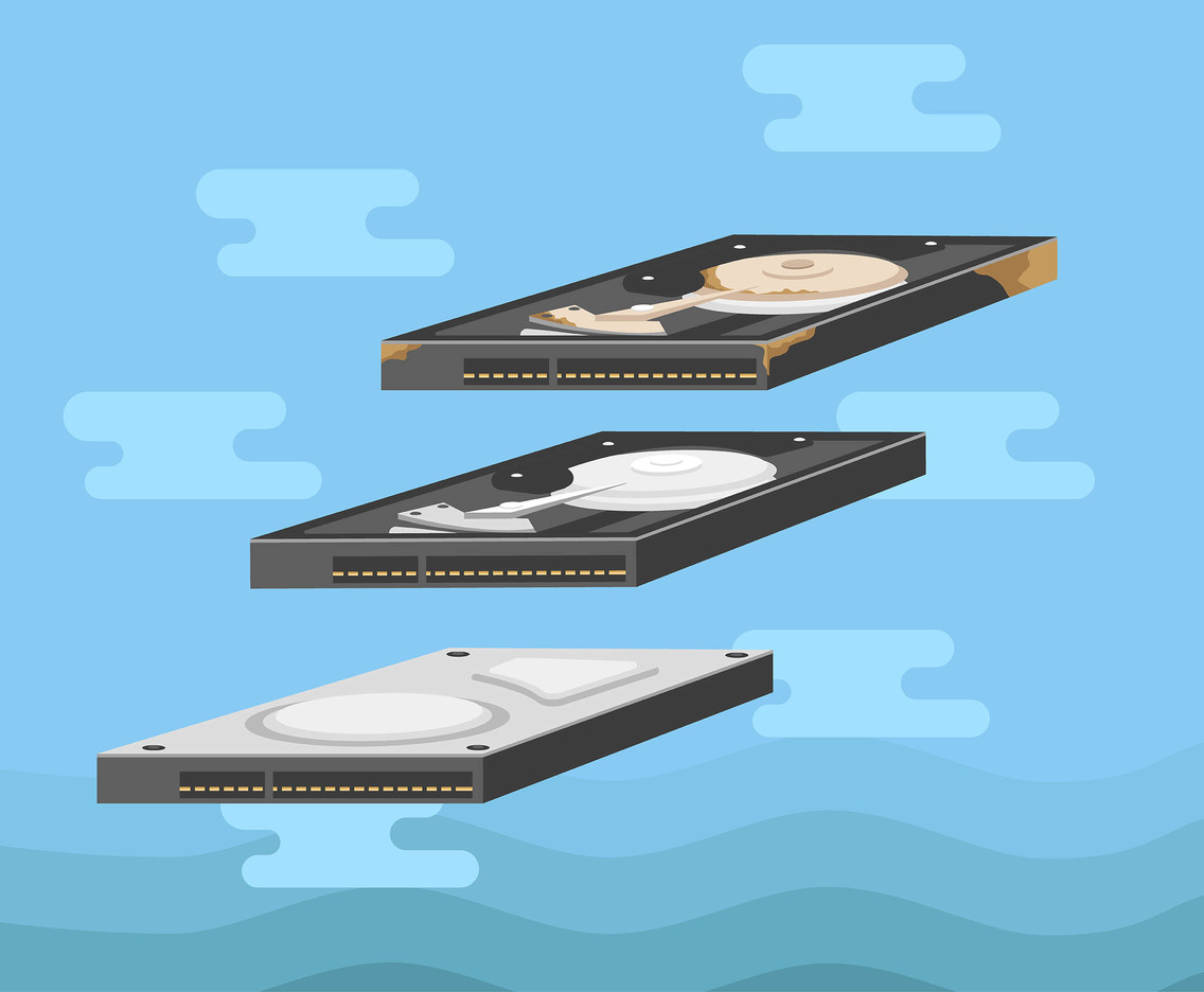Thin Hard Disk Vector