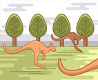 Kangaroo Running Vector