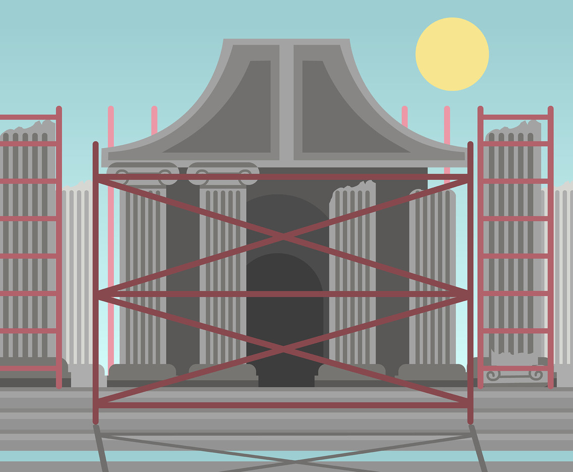 Museum Renovation Vector