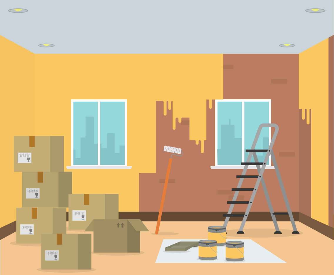 Wall Color Renovation Room illustration
