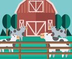 Holstein Cow Ranch Vector