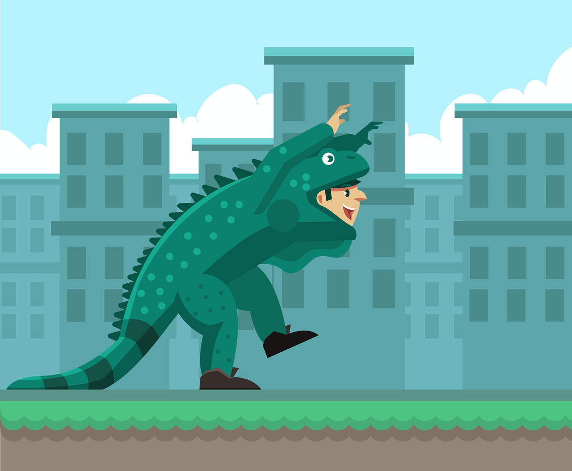 Iguana Costume Vector