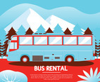 Bus Rental Vector Design