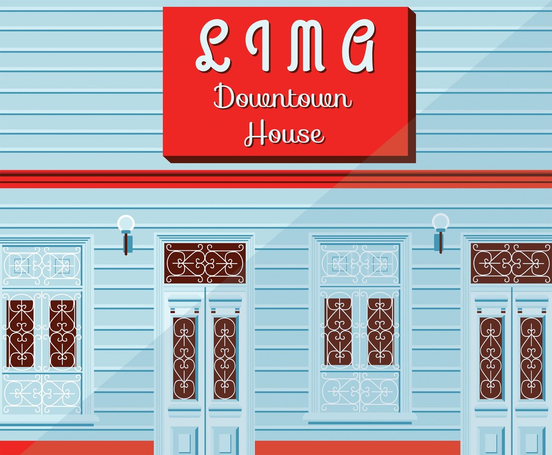 Lima Downtown House Vector Design