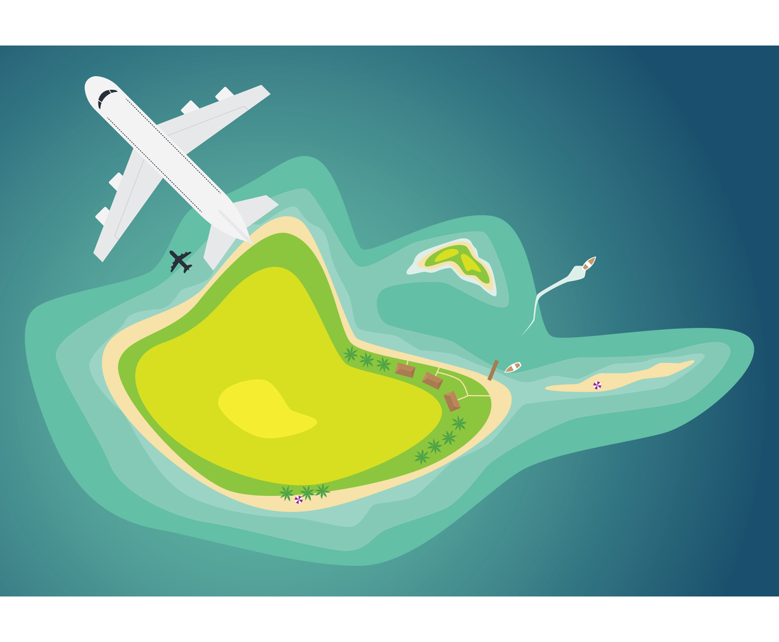Curvey Island Illustration