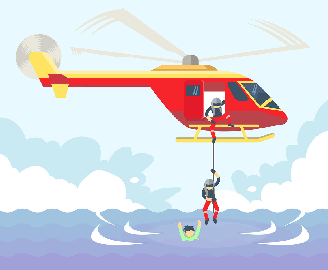 Rescue at Sea Vector