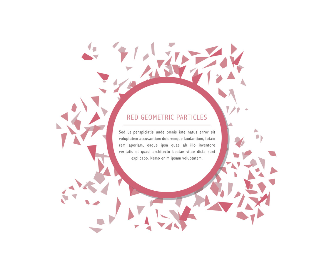 Red Geometric Particles