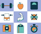 Healthy Lifestyle Icon Collection Vector