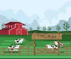 Cattle Ranch Vector