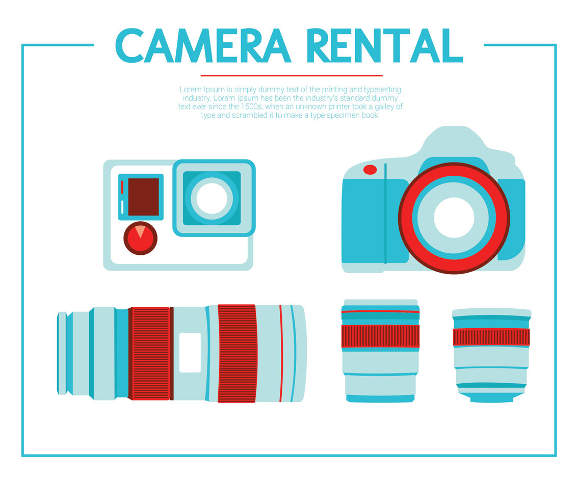 Camera Rental Kit Vector Pack