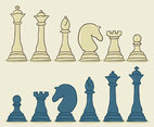 Hand Drawn Chess Pieces Vector