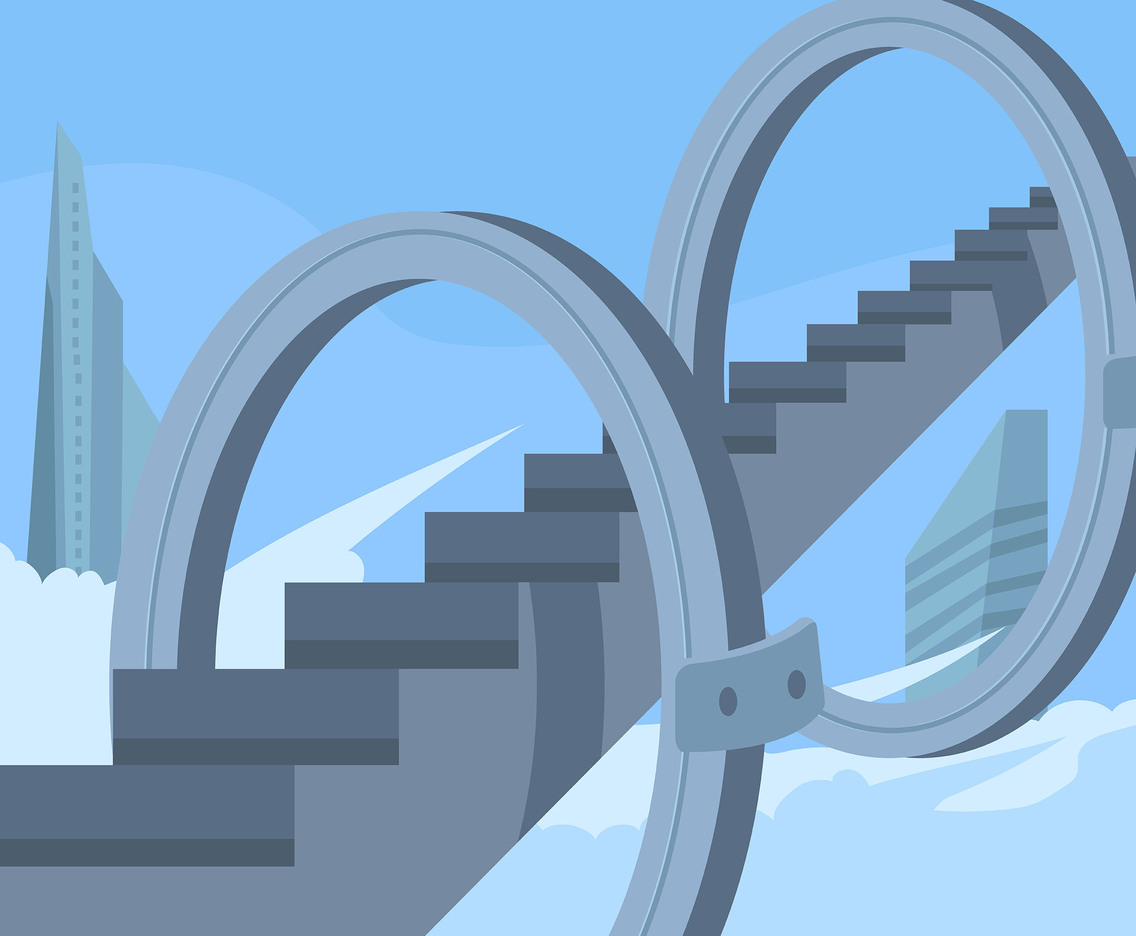 High Stairway Vector