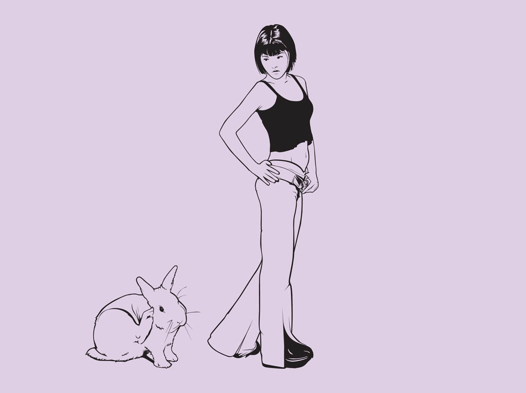 Girl With Bunny