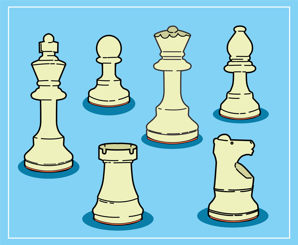 Chess Pieces Illustration Vector