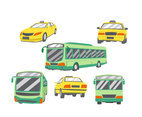 Taxi and Bus Vector