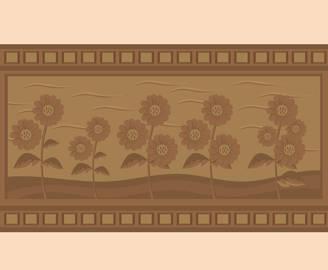 Woodcarving Flowers Vector
