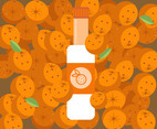 Bottled Tangerine Juice Vector