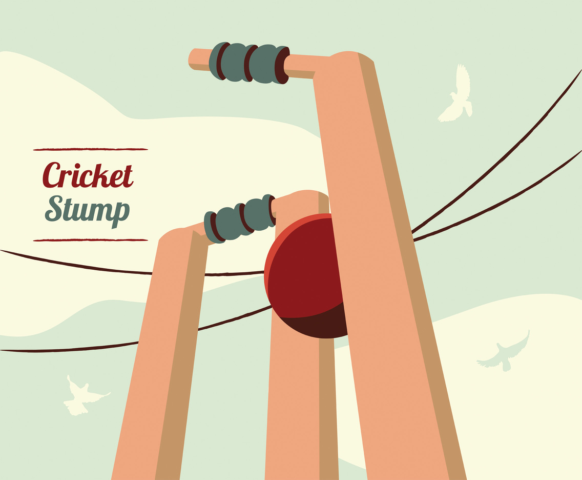 Cricket Stumps Vector Design 