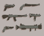 Hand Drawn Weapon Set Vector