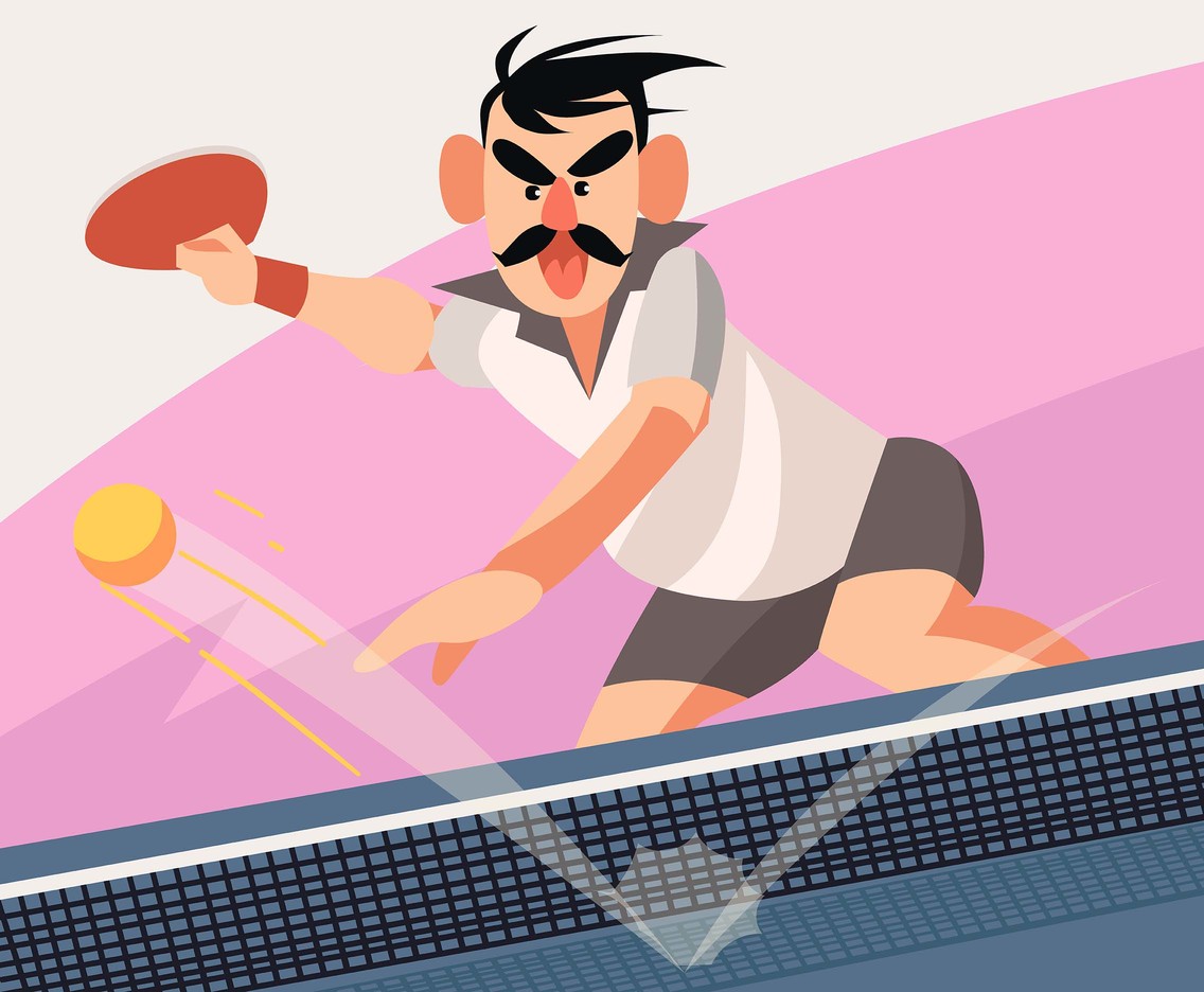 Ping Pong Player Vector
