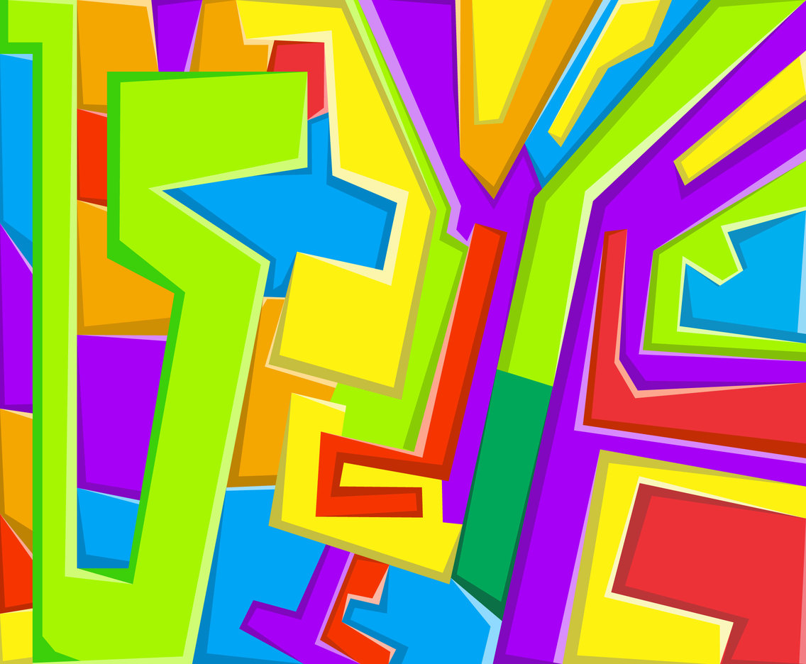 Neon Urban Geometric Vector