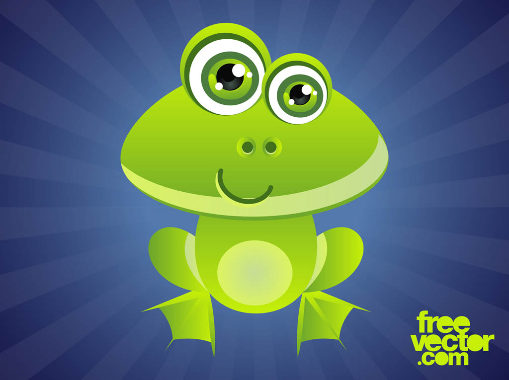 Smiling Cartoon Frog